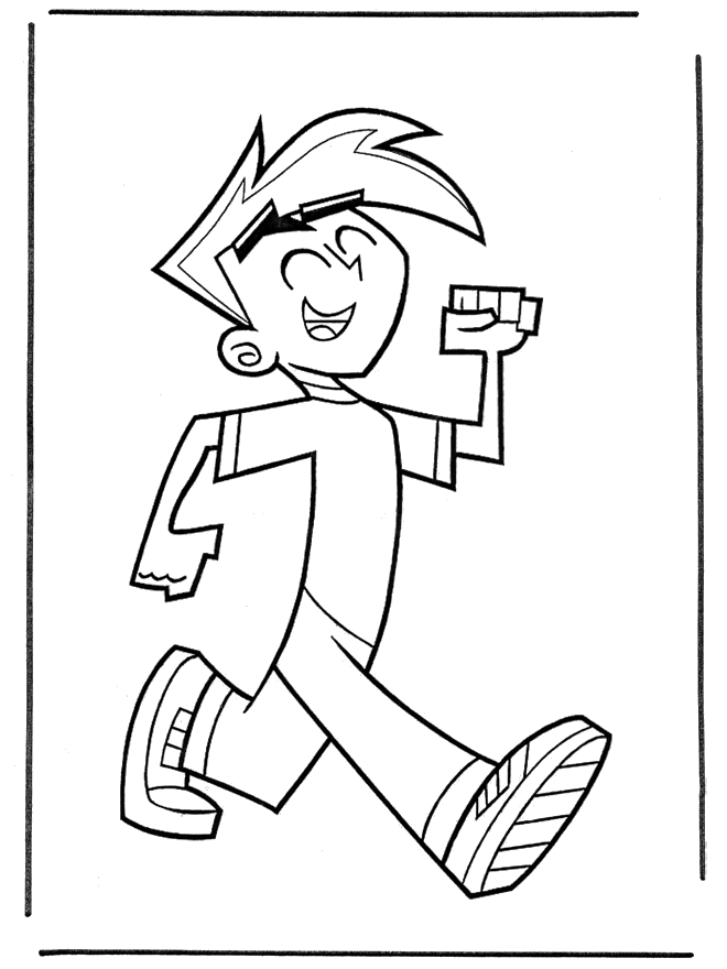 Plansa de colorat cu Danny Phantom 15 7